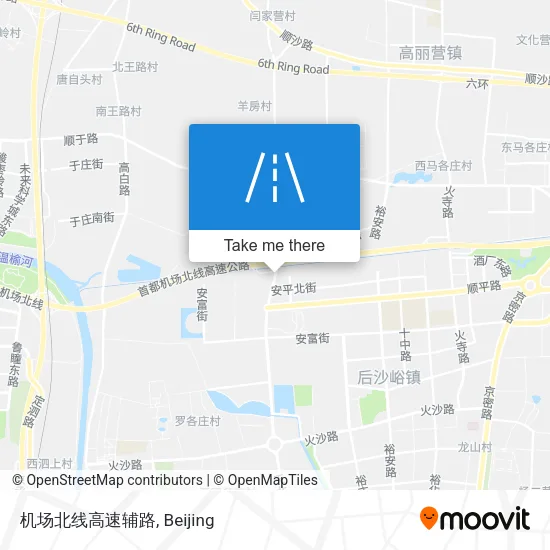机场北线高速辅路 map