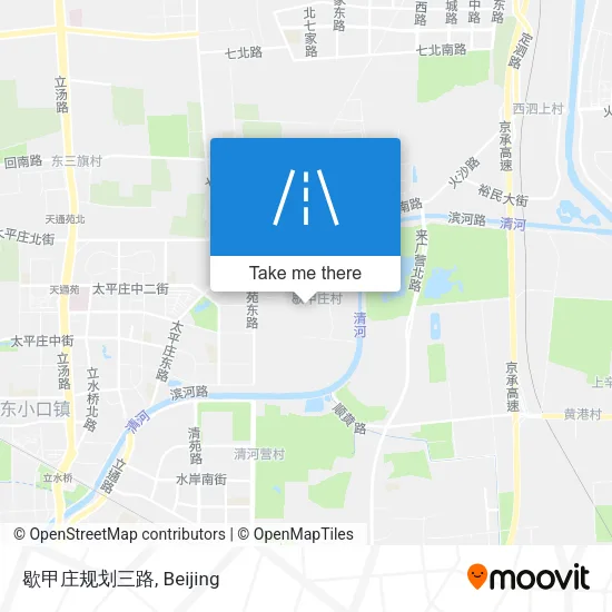 歇甲庄规划三路 map