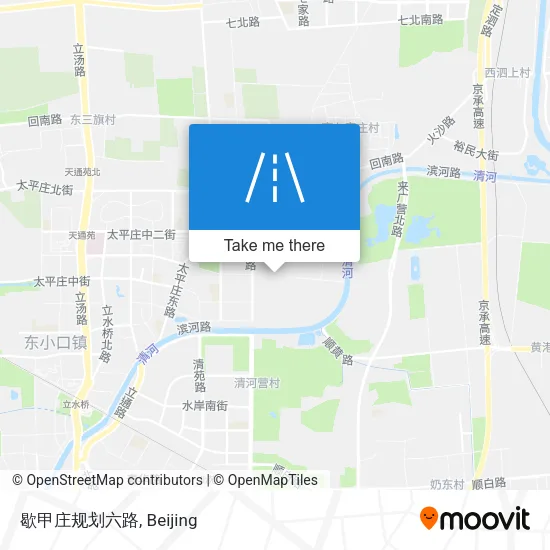歇甲庄规划六路 map