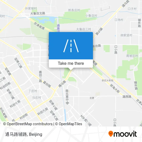 通马路辅路 map