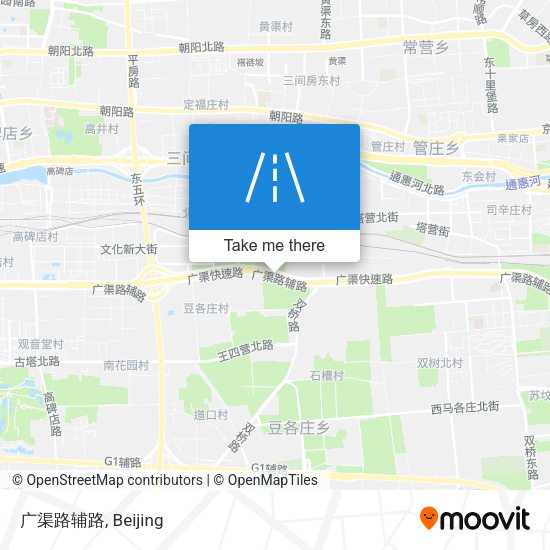 广渠路辅路 map