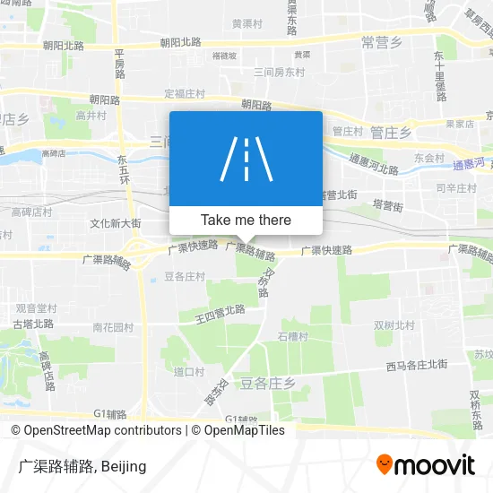 广渠路辅路 map