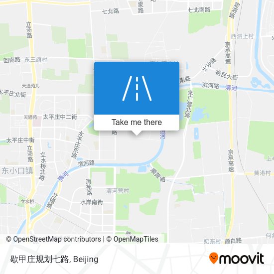 歇甲庄规划七路 map