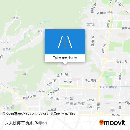 八大处停车场路 map