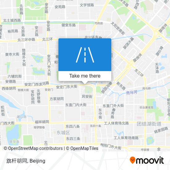 旗杆胡同 map