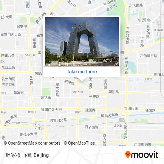 呼家楼西街 map