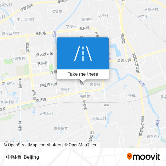 中阁街 map