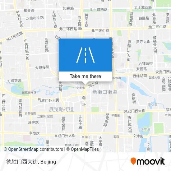 德胜门西大街 map