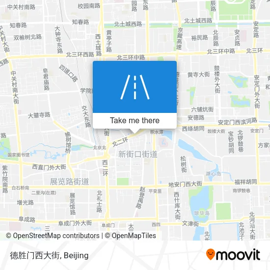 德胜门西大街 map