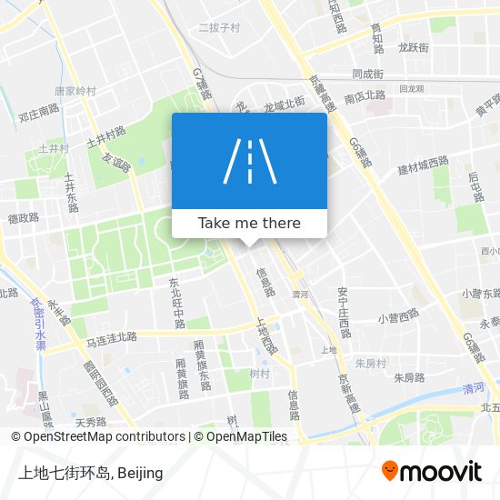 上地七街环岛 map