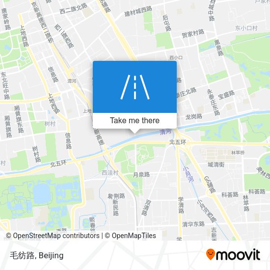 毛纺路 map
