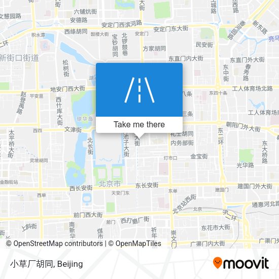 小草厂胡同 map