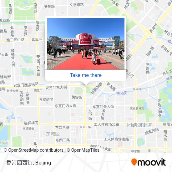 香河园西街 map