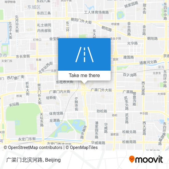 广渠门北滨河路 map