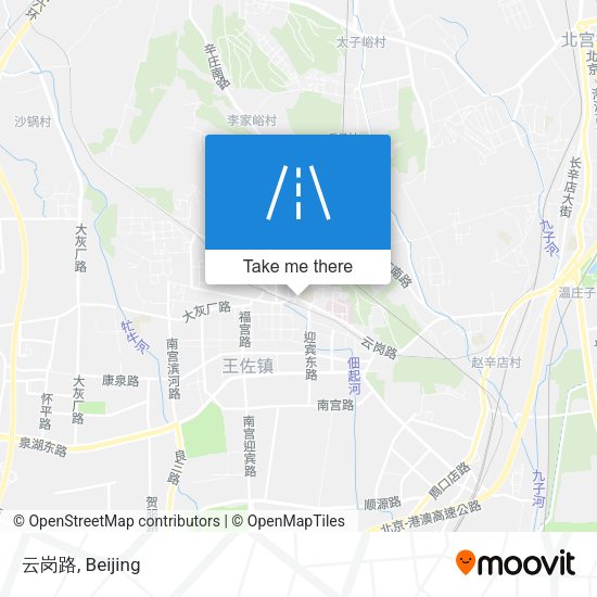 云岗路 map