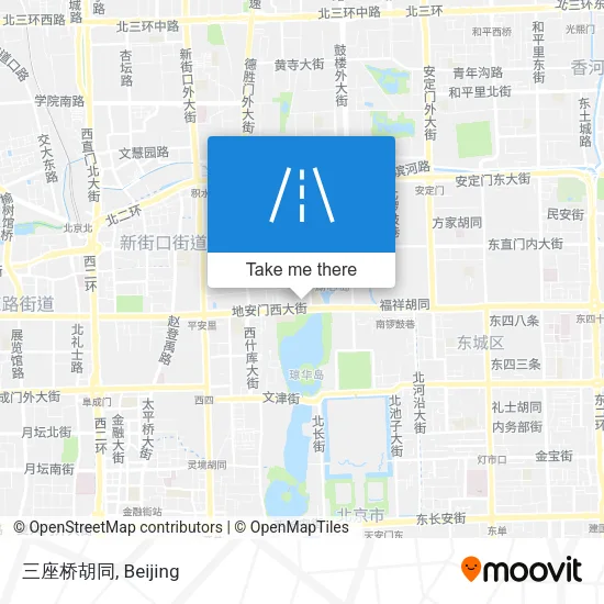 三座桥胡同 map