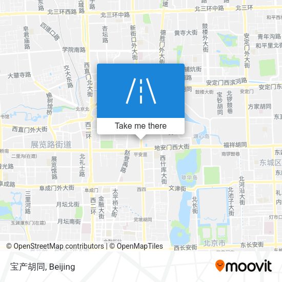 宝产胡同 map
