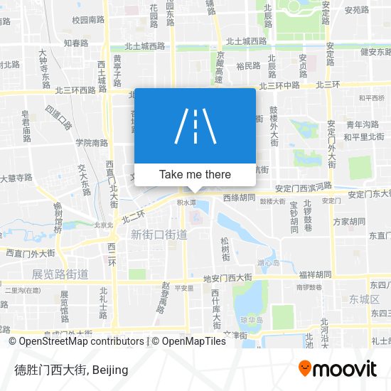 德胜门西大街 map