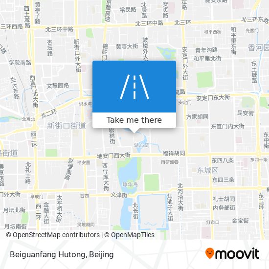 Beiguanfang Hutong map