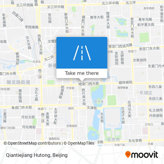 Qiantiejiang Hutong map