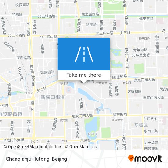 Shanqianju Hutong map