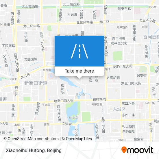 Xiaoheihu Hutong map