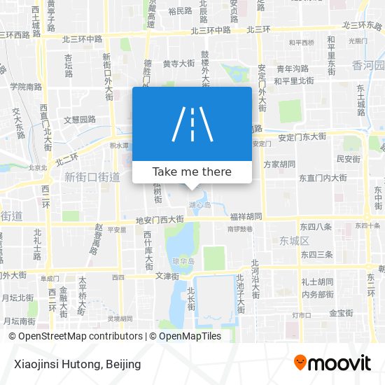 Xiaojinsi Hutong map