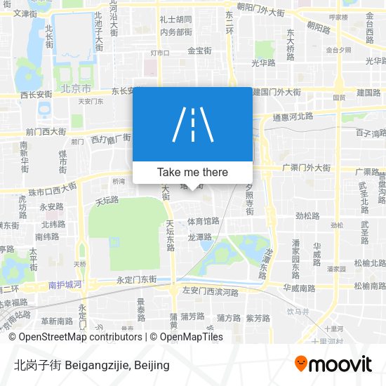 北岗子街 Beigangzijie map