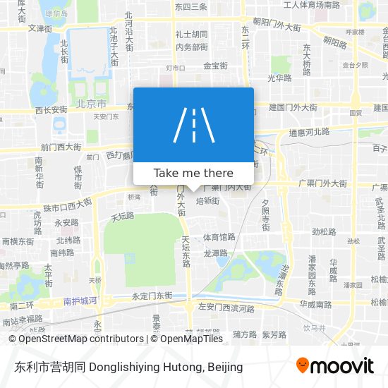 东利市营胡同 Donglishiying Hutong map