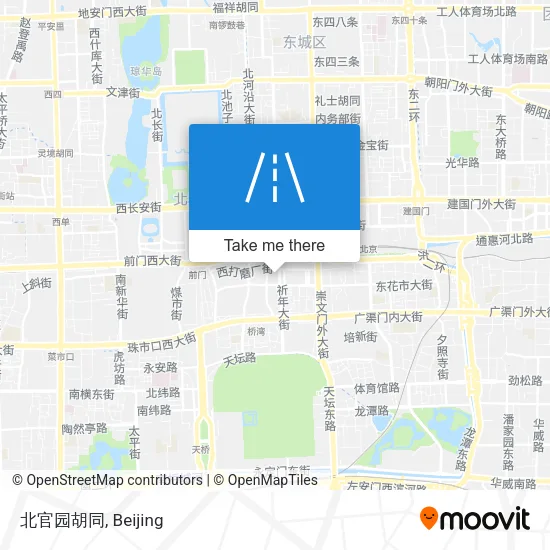 北官园胡同 map
