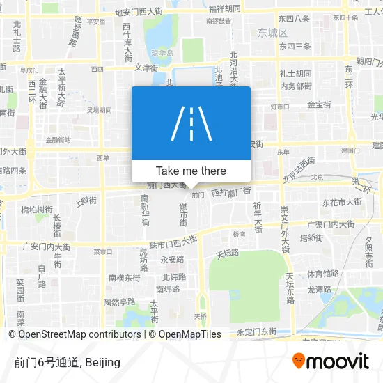 前门6号通道 map