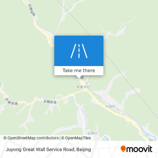 Juyong Great Wall Service Road map