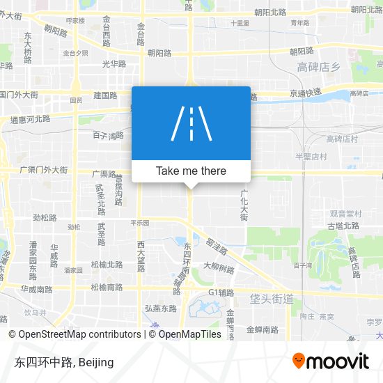东四环中路 map