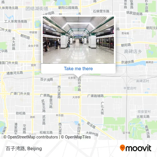 百子湾路 map