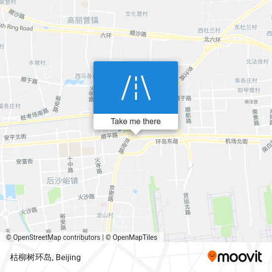 枯柳树环岛 map