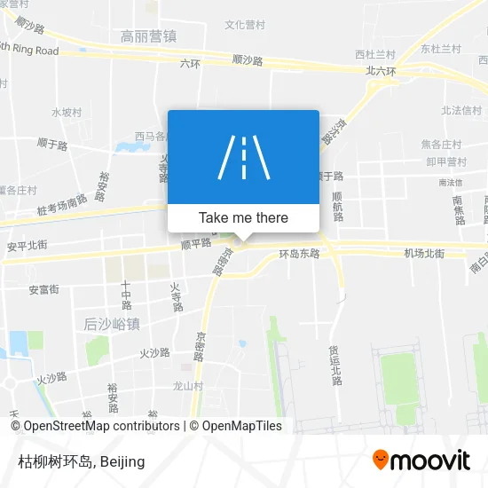 枯柳树环岛 map