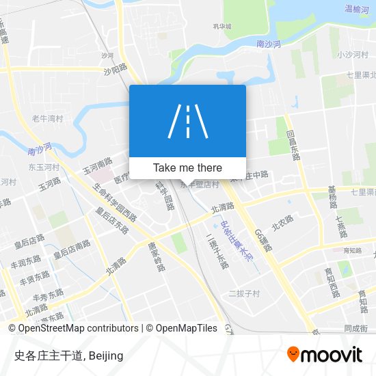 史各庄主干道 map