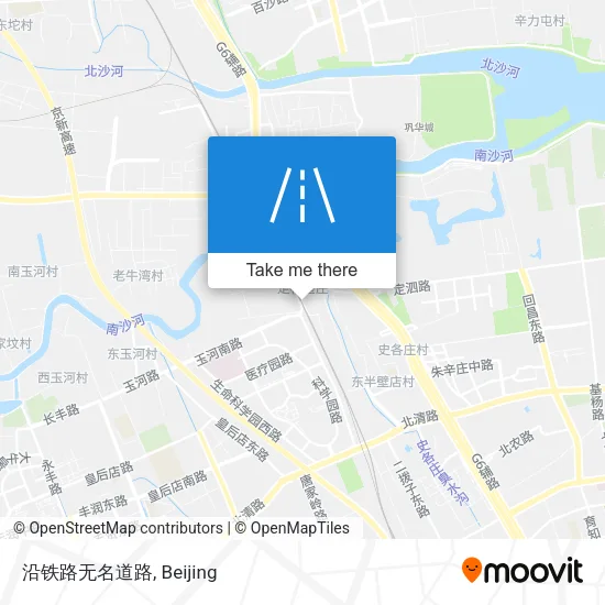 沿铁路无名道路 map