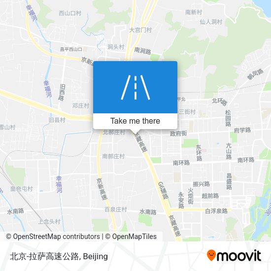 北京-拉萨高速公路 map