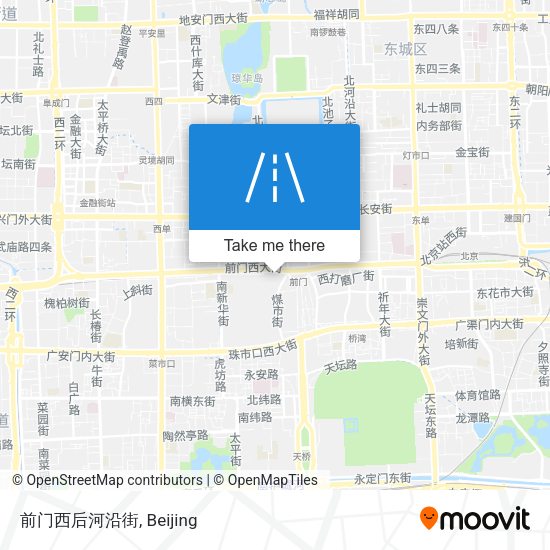 前门西后河沿街 map