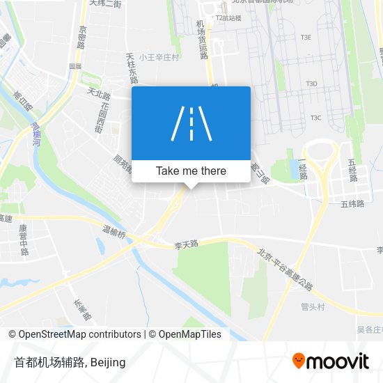 首都机场辅路 map