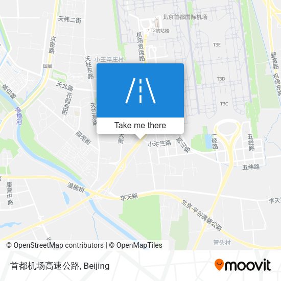 首都机场高速公路 map