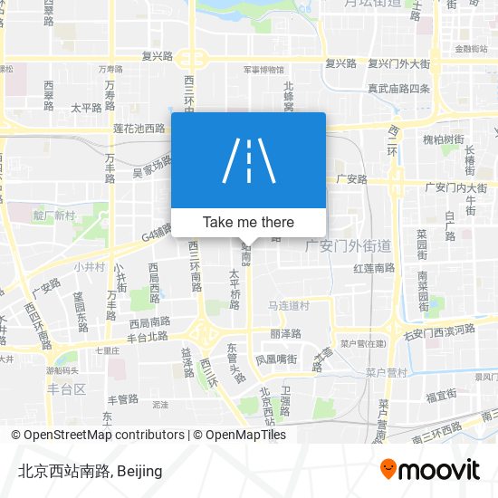 北京西站南路 map