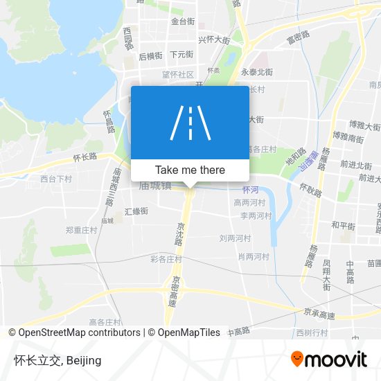 怀长立交 map