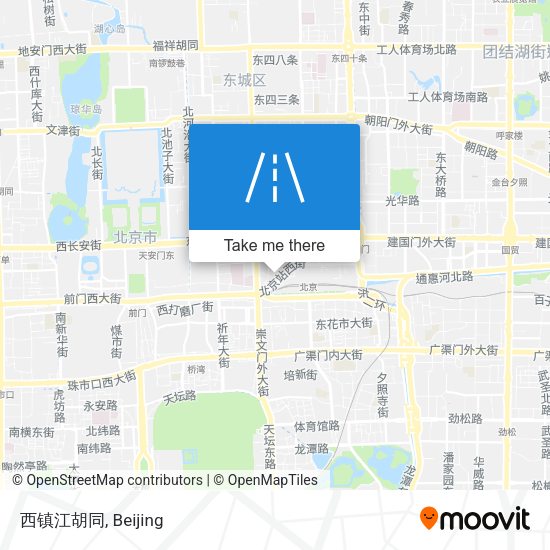西镇江胡同 map