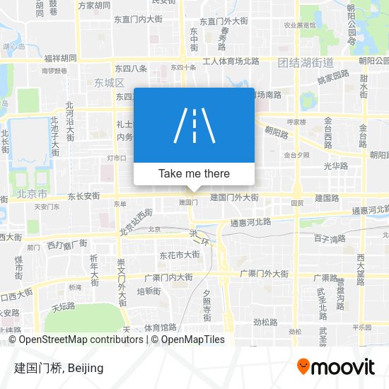 建国门桥 map
