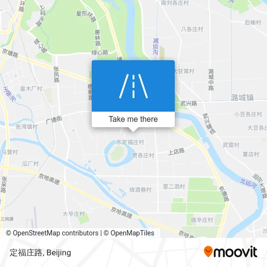 定福庄路 map