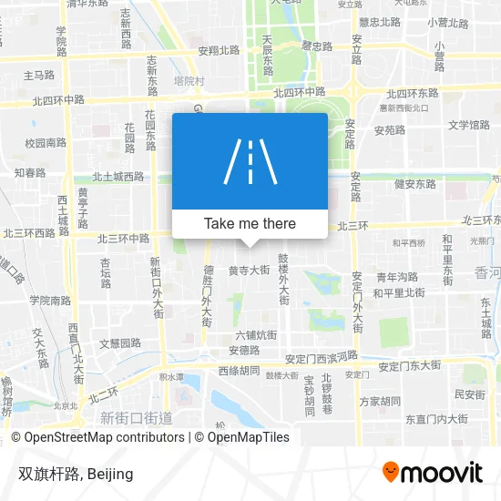 双旗杆路 map
