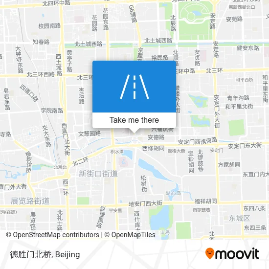 德胜门北桥 map