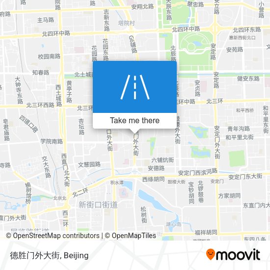 德胜门外大街 map